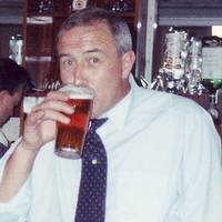 Neil's dad with a pint