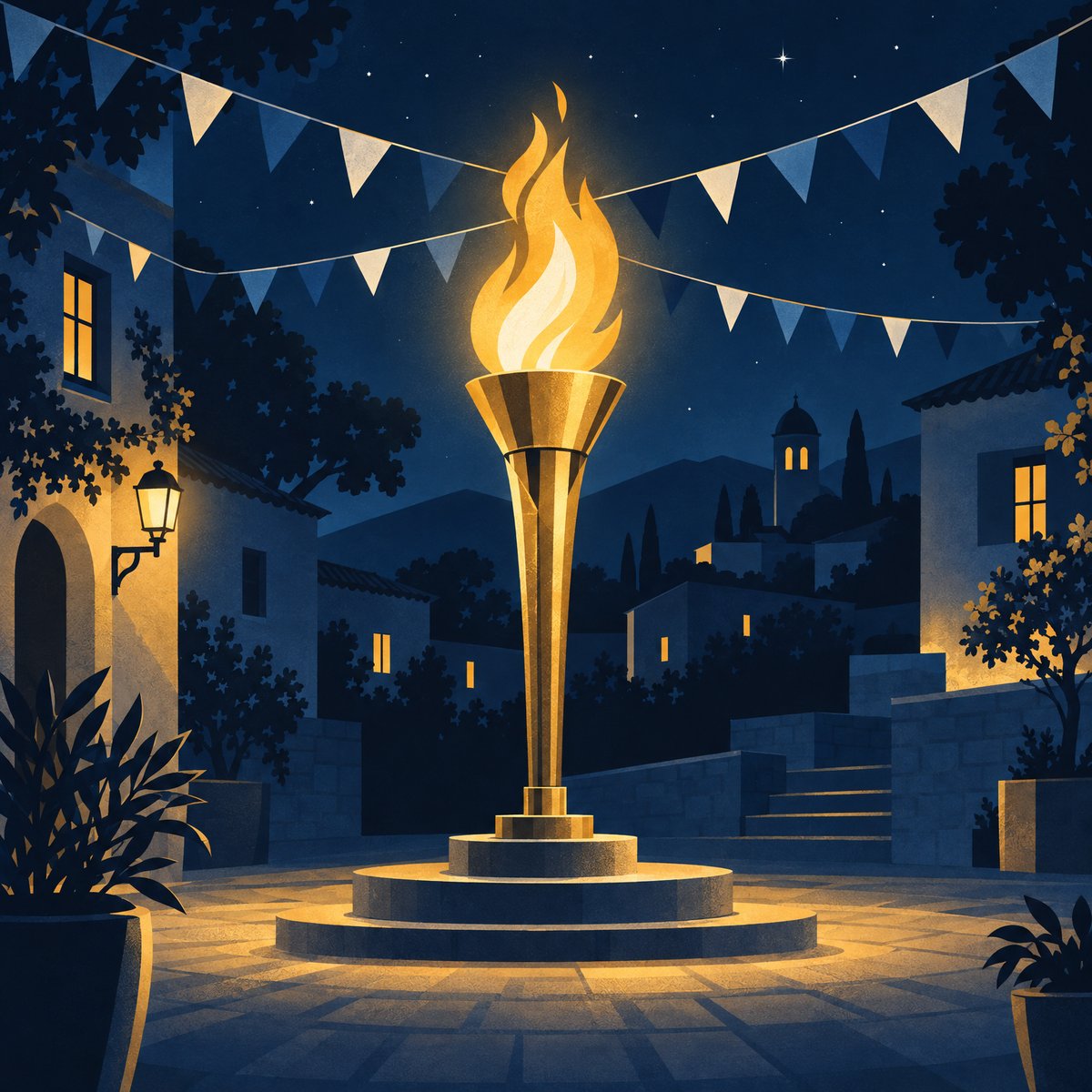 Illustration for Olympic Torch Without Beer
