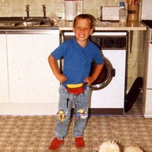 A family photo of a young boy