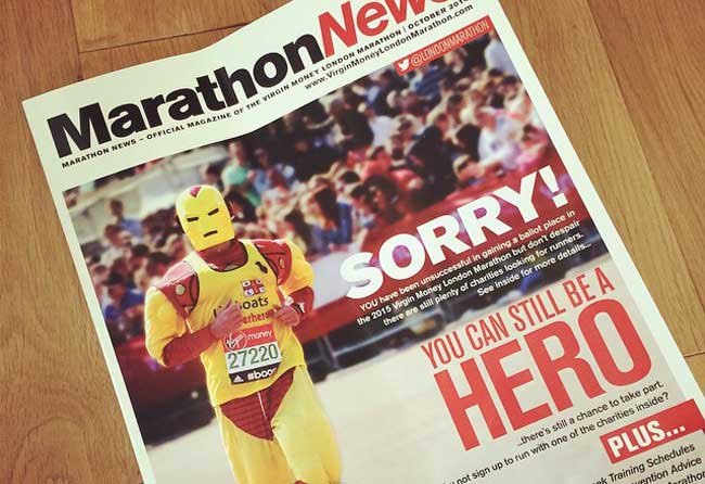 London Marathon 2015 newspaper front page