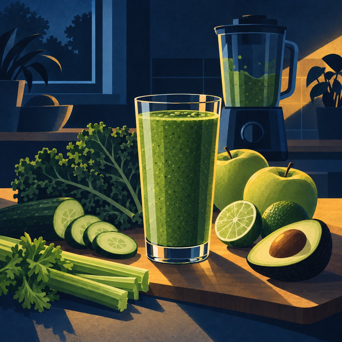 Illustration for Green Machine Smoothie