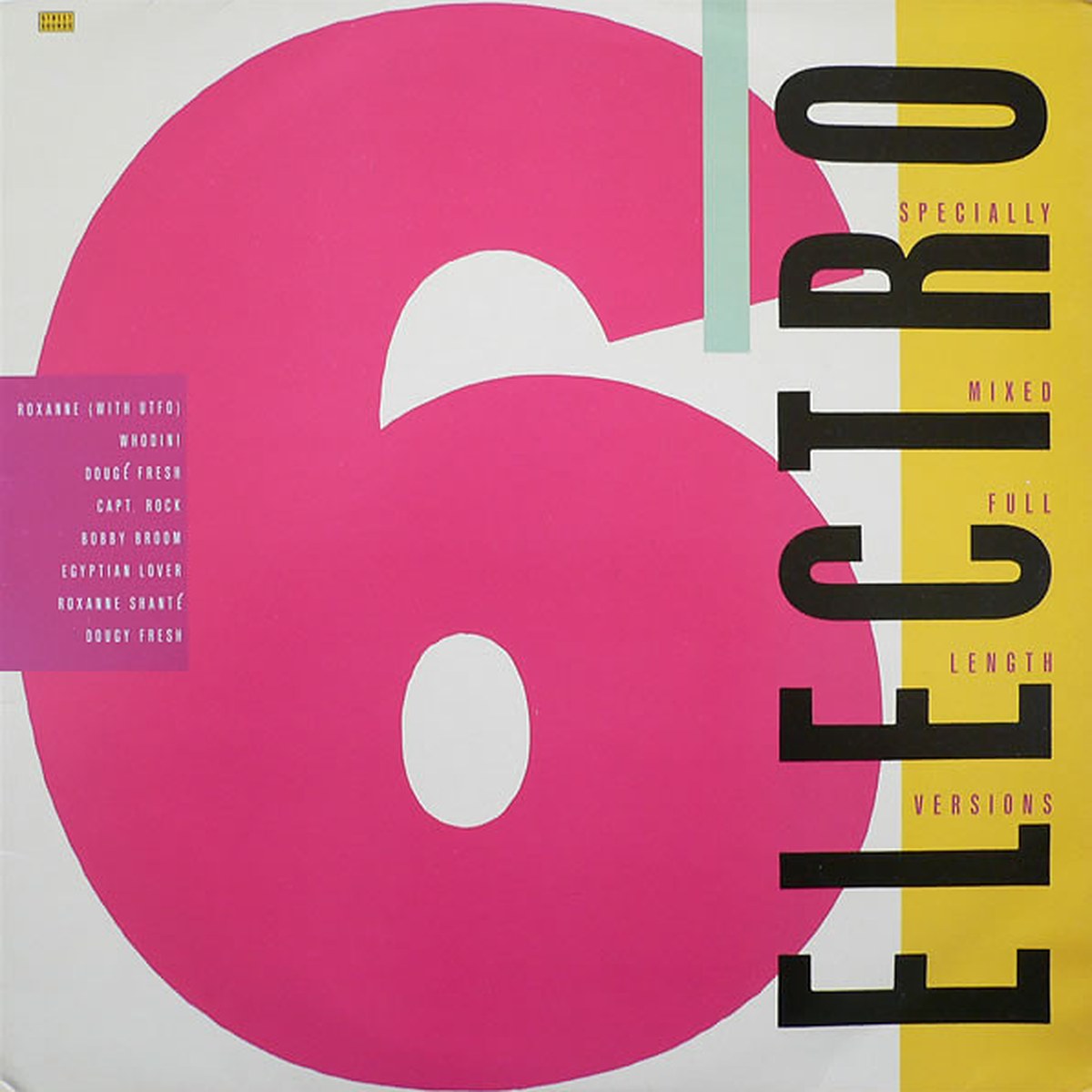 Sleeve of Street Sounds Electro 6 on a dark blue background